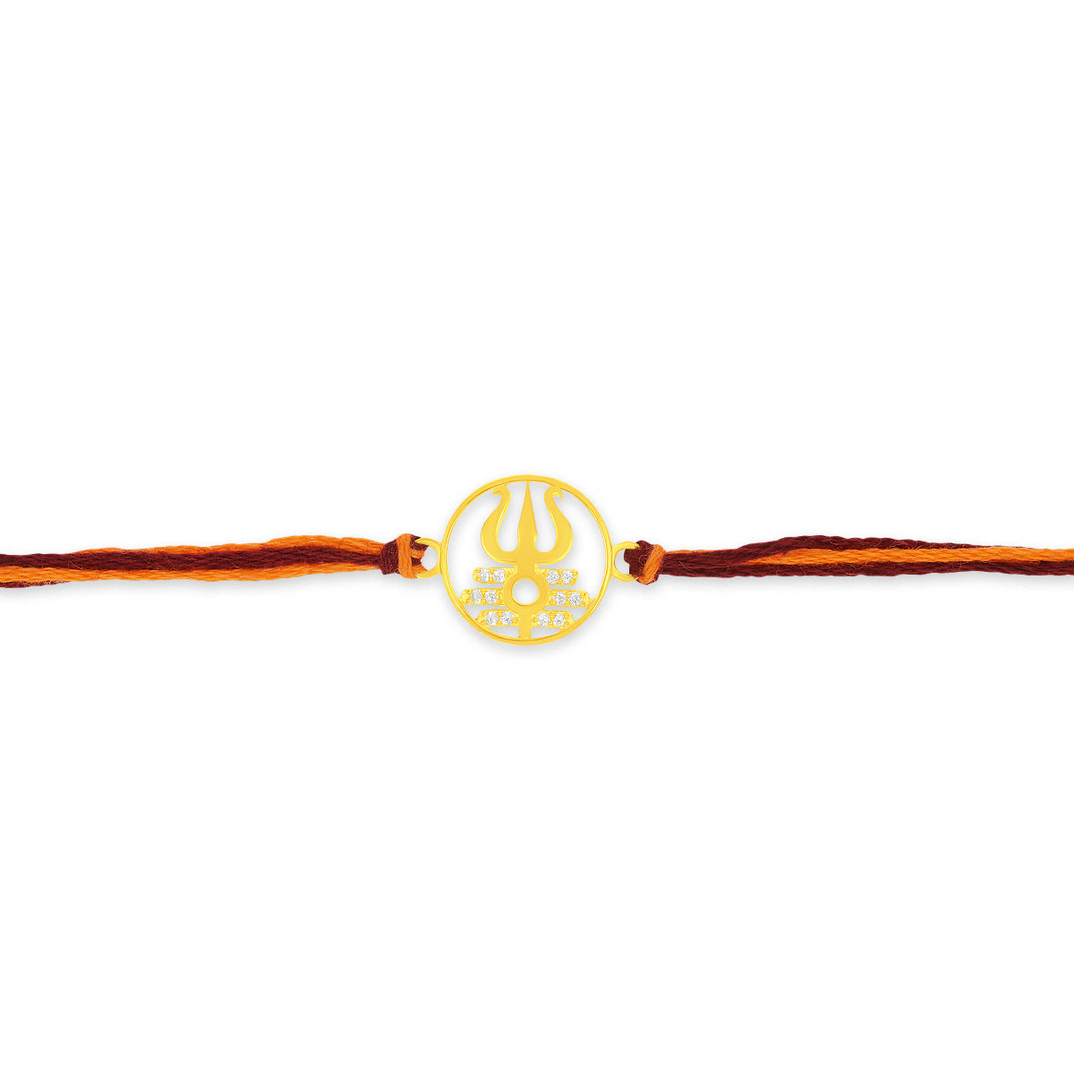 Divine Trishul Silver Rakhi with Spiritual Symbolism
