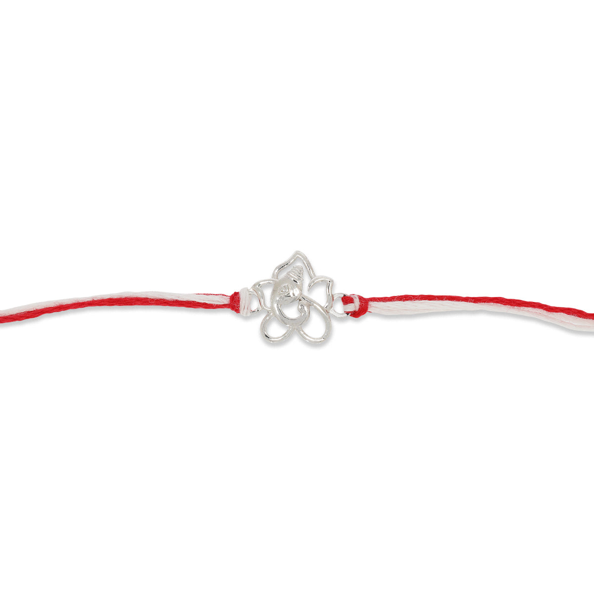 Ganpati Silver Rakhi Sacred Bond with the Vighnaharta