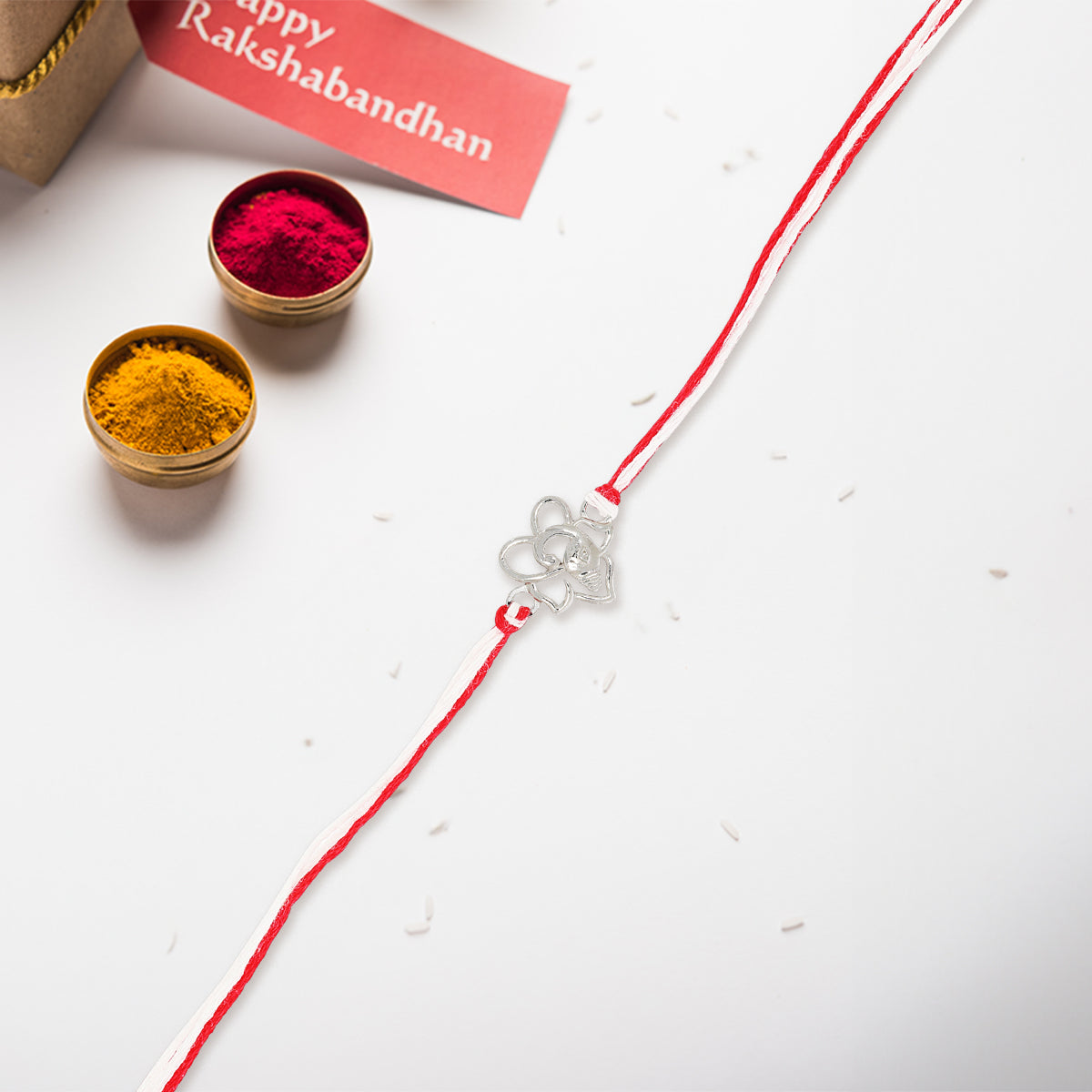 Ganpati Silver Rakhi Sacred Bond with the Vighnaharta