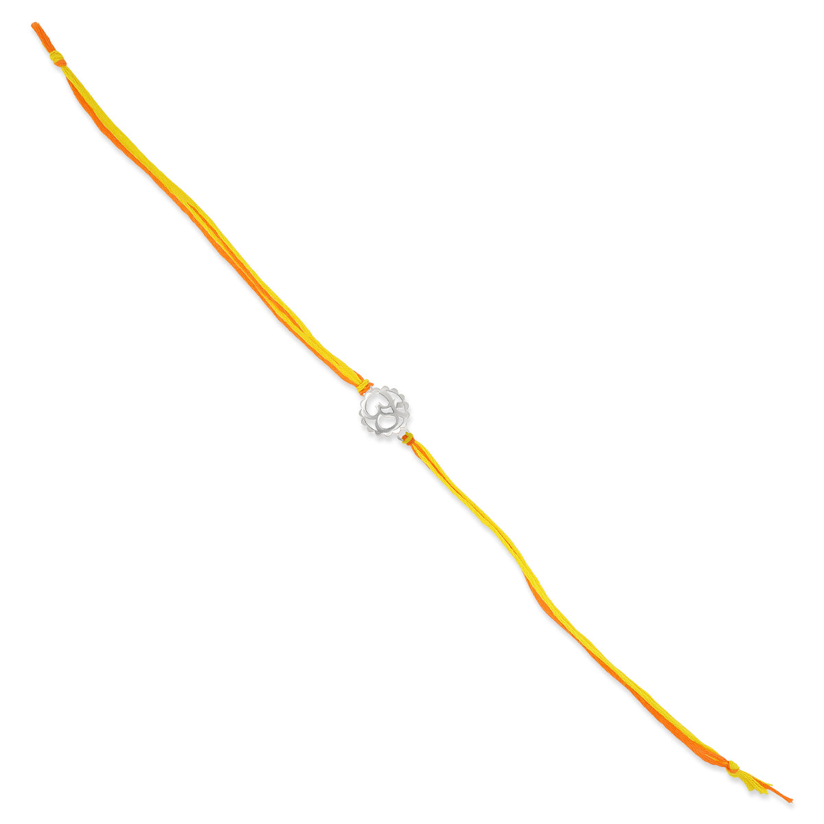 Elegant Silver Om Rakhi