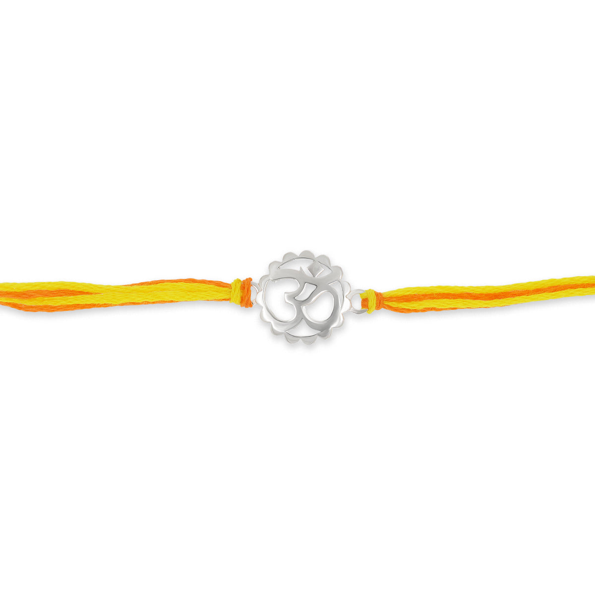Elegant Silver Om Rakhi
