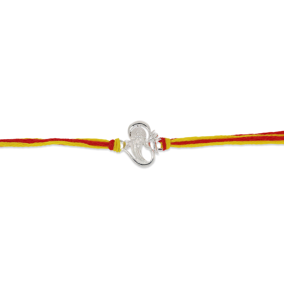 Silver Ganesha Rakhi Blessings of Wisdom and Protection
