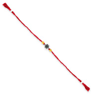 Symbolic Flower Silver Rakhi Thread of Love
