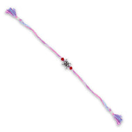 Red Stone Floral Rakhi