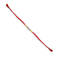 Designer Silver Rakhi with Trishul and Shiv Name