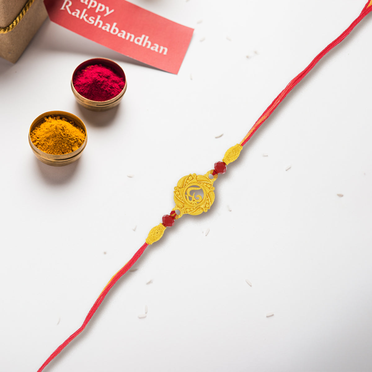 The Divine Thread Silver OM Rakhi