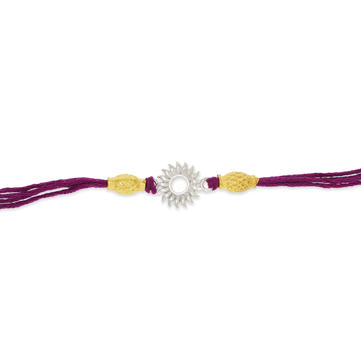 Silver Sun Charm Rakhi