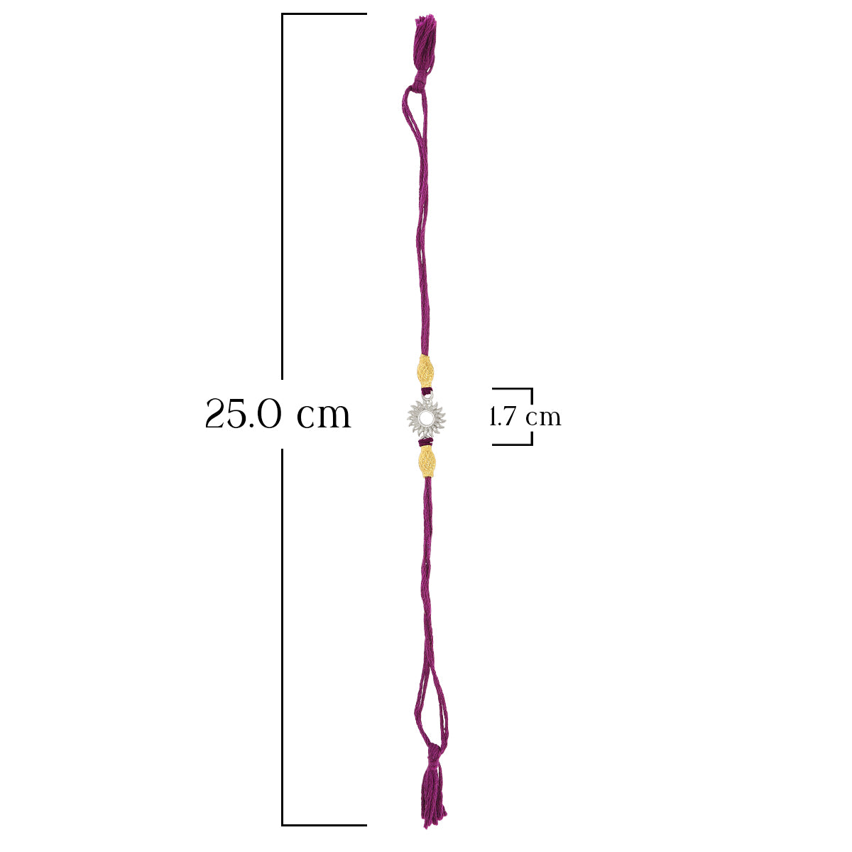 Silver Sun Charm Rakhi