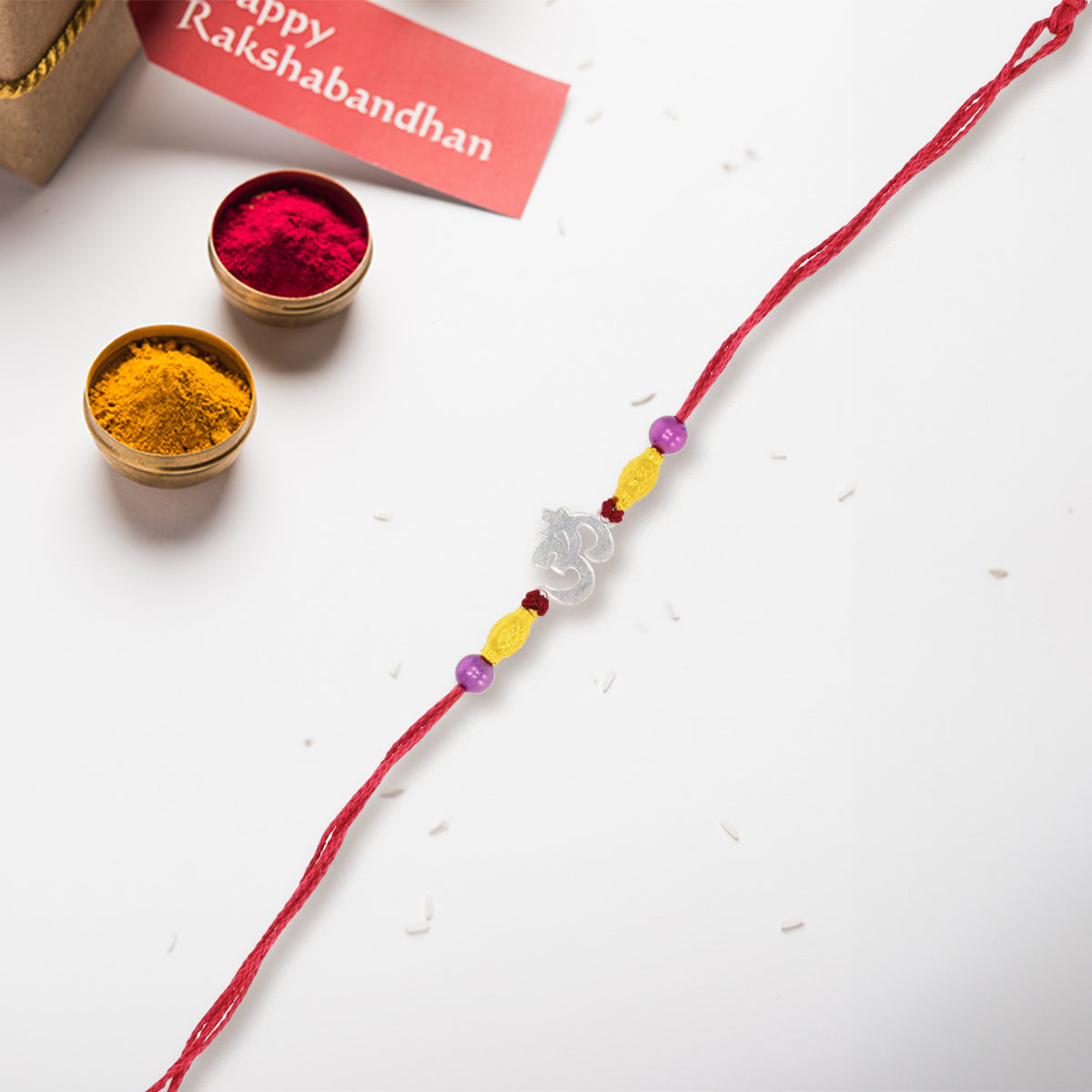 Spiritual Silver Om Rakhi