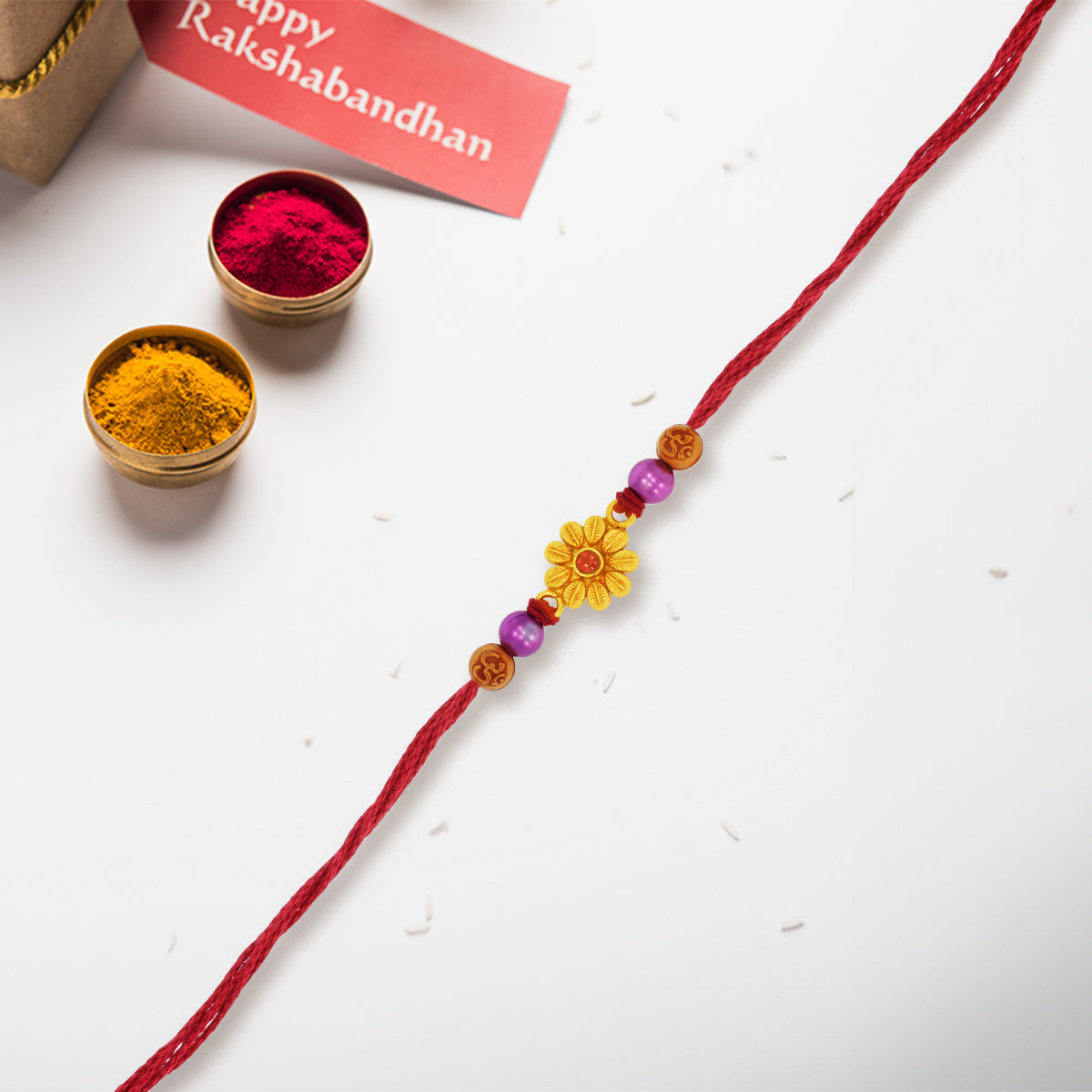 Bloom in Silver Floral Rakhi