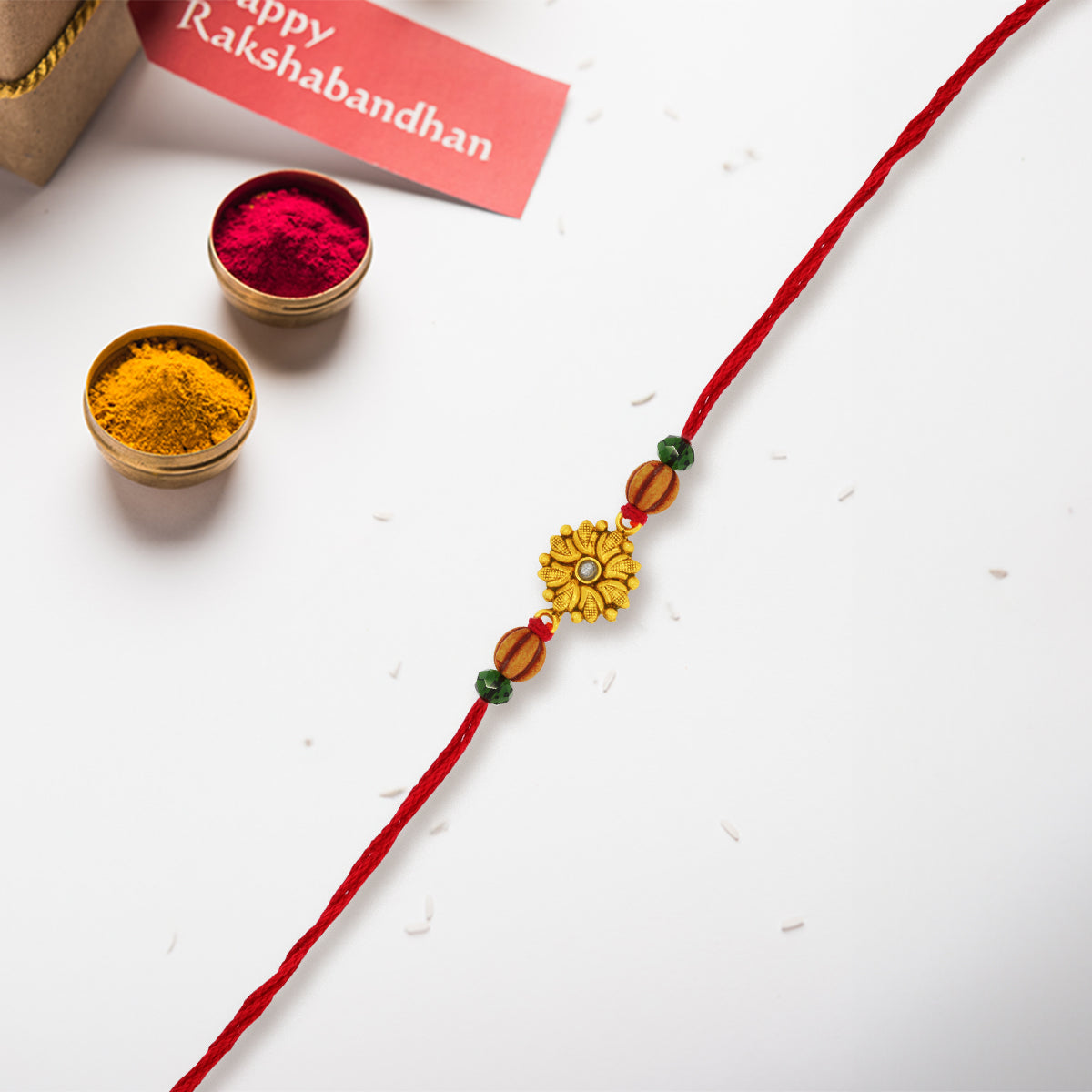 Classic Kundan Floral Rakhi