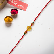Classic Kundan Floral Rakhi