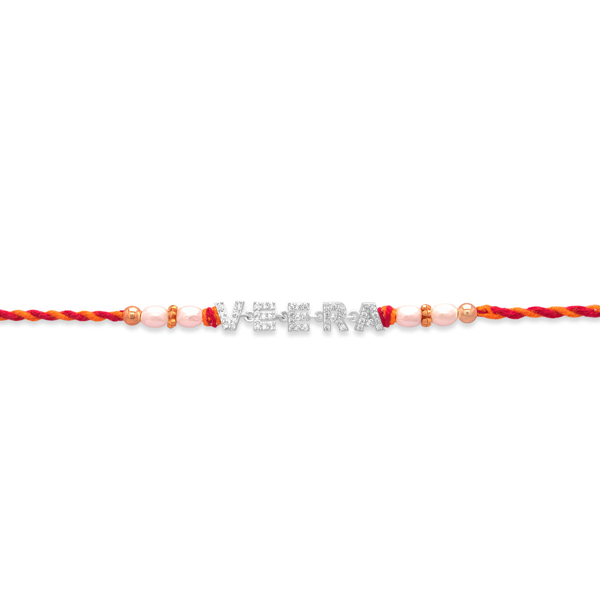 Classic Red-Yellow Veera Name Rakhi