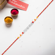 Classic Red-Yellow Veera Name Rakhi