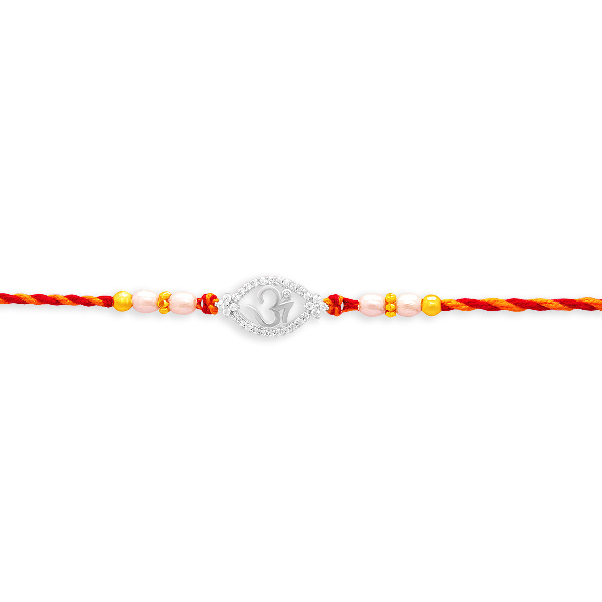 Silver Om Rakhi for Brother