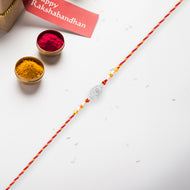 Silver Om Rakhi for Brother