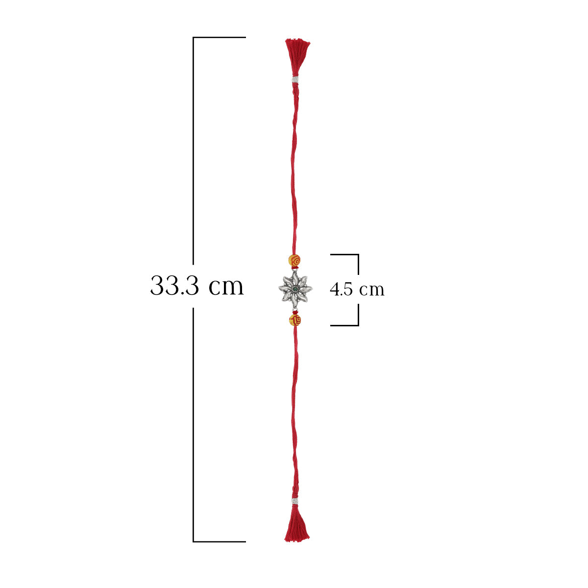 Radiant flower Silver Rakhi