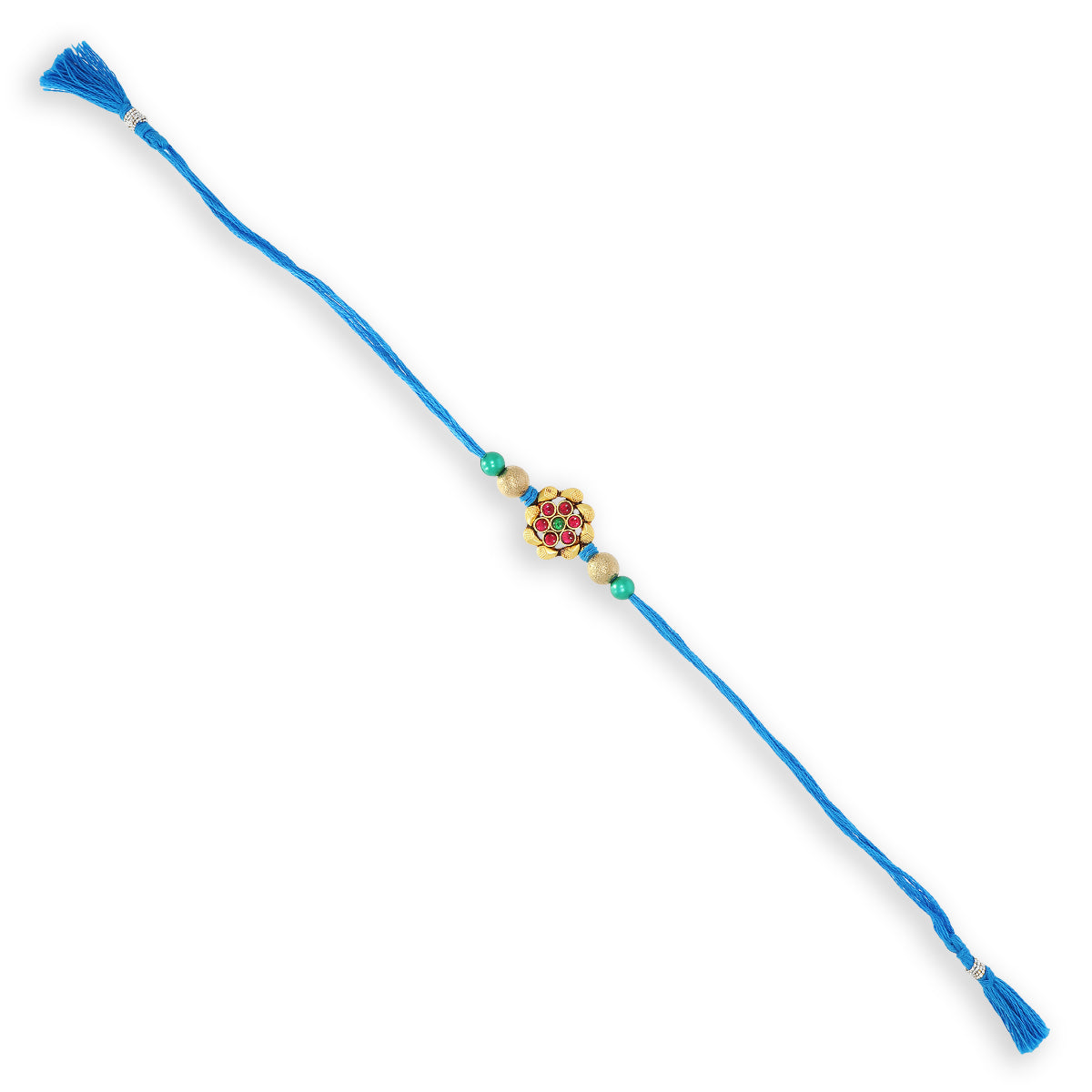 Silver Petal Radiance Rakhi