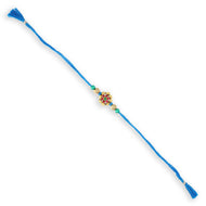 Silver Petal Radiance Rakhi