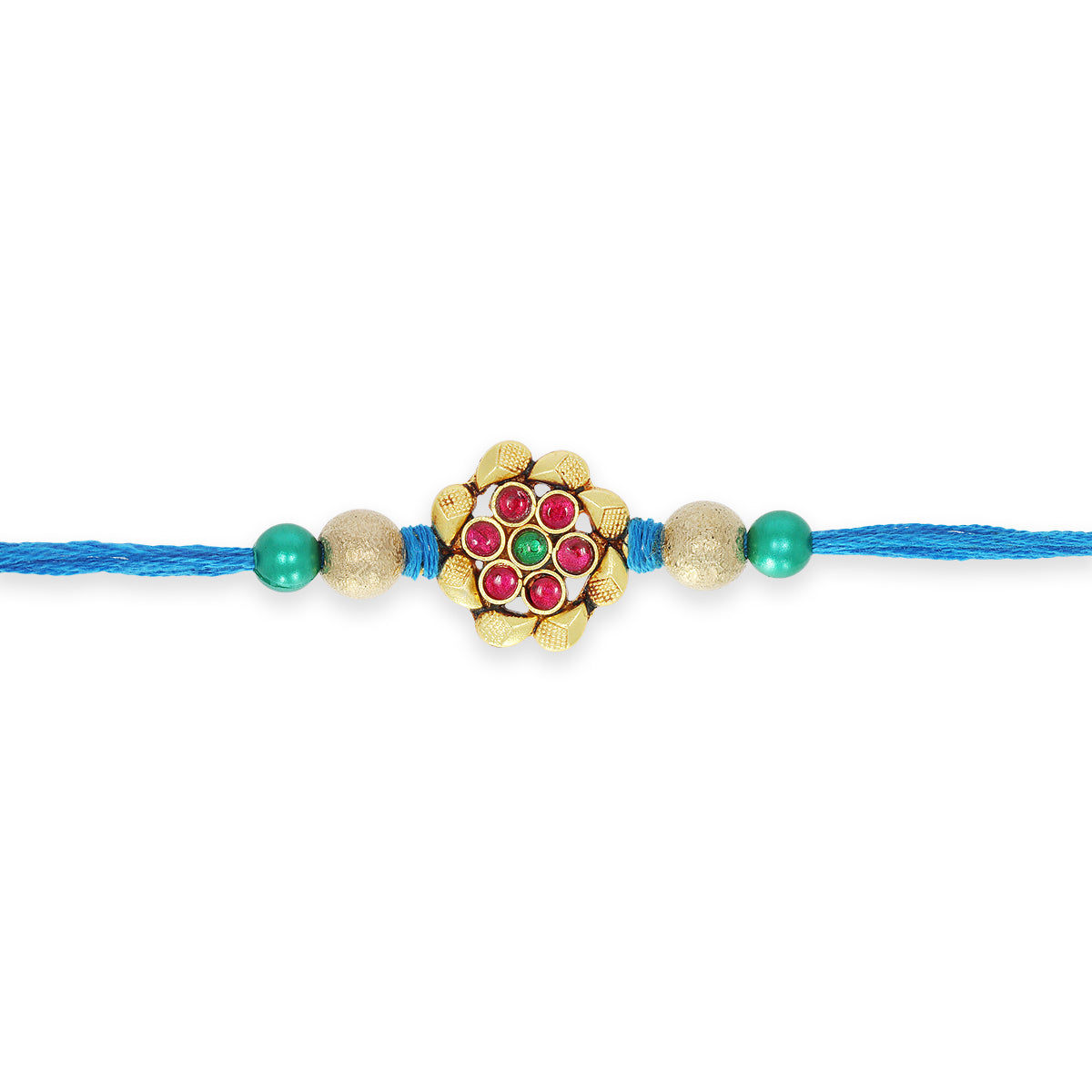 Silver Petal Radiance Rakhi