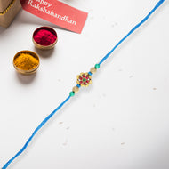 Silver Petal Radiance Rakhi