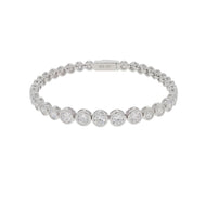 925 Sterling Silver Crystal Cubic Zirconia Tennis Diamond Braclet