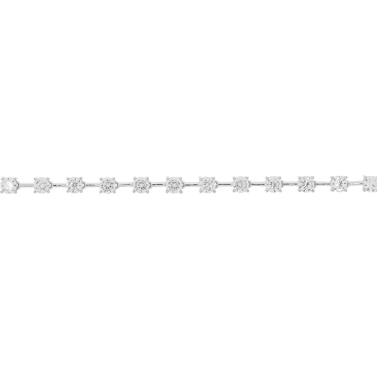 925 Sterling Silver Crystal Cubic Zirconia Tennis Diamond Bracelet