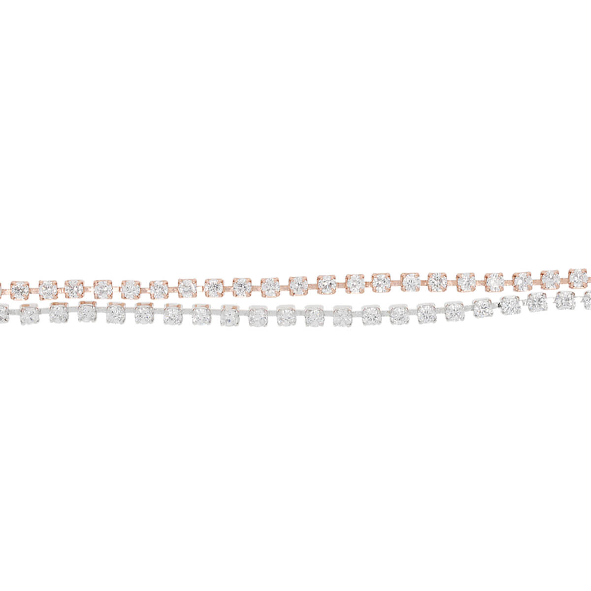 Crystal Cubic Zirconia Timeless Double Layer Solitaire Bracelet