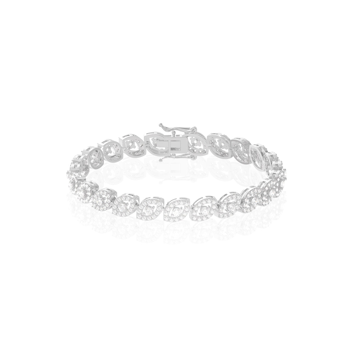 925 Sterling Silver Crystal Cubic Tennis Bracelet