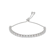 925 Sterling Silver Crystal Cubic Zirconia Tennis Bracelet