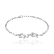925 Sterling Silver Elegant Flower Silver Bracelet