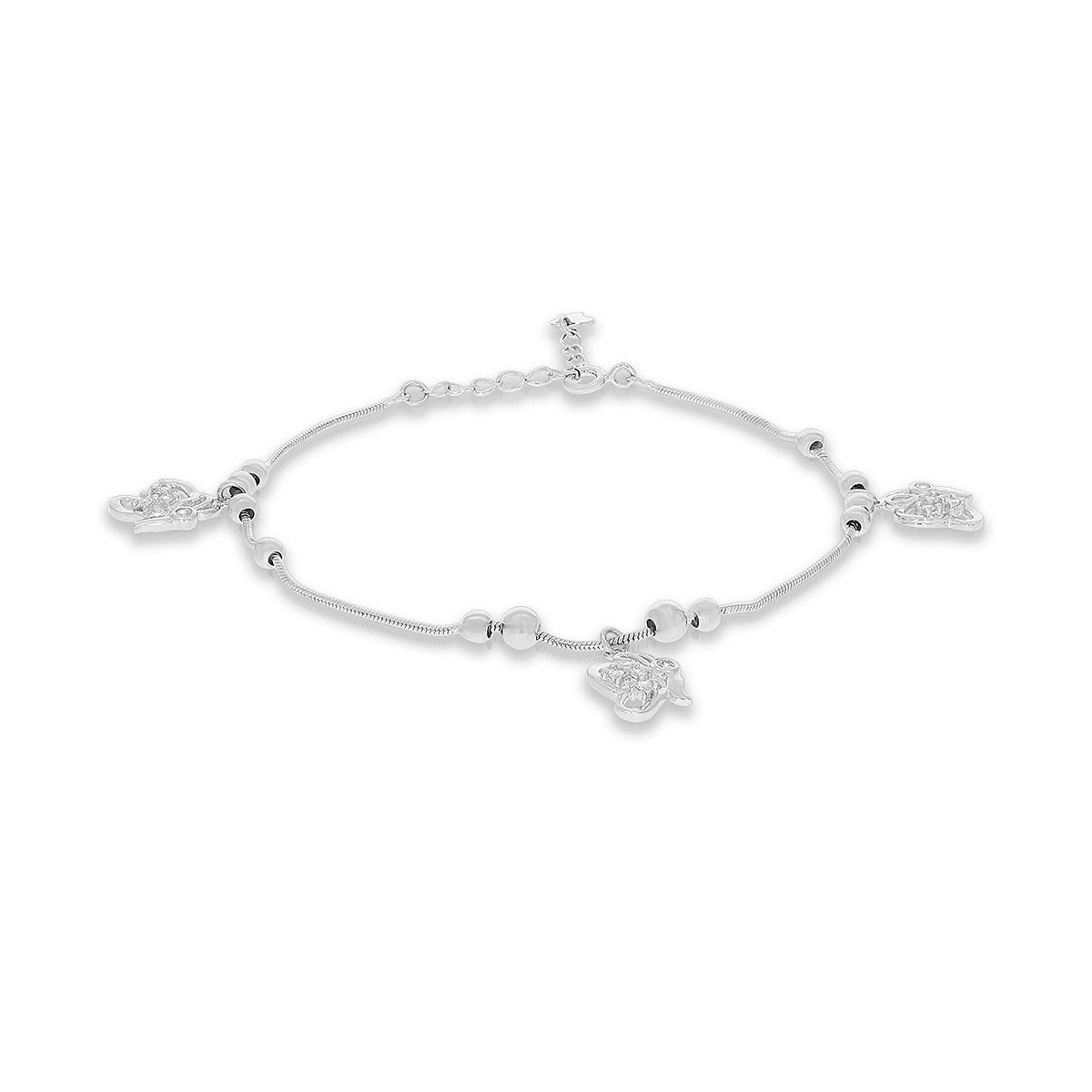 Classic Silver Charm Link Bracelet