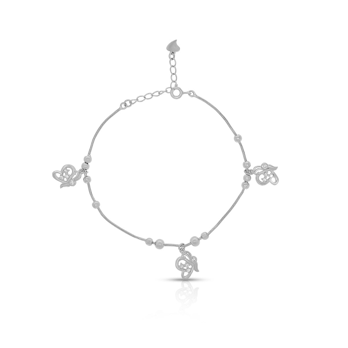Classic Silver Charm Link Bracelet