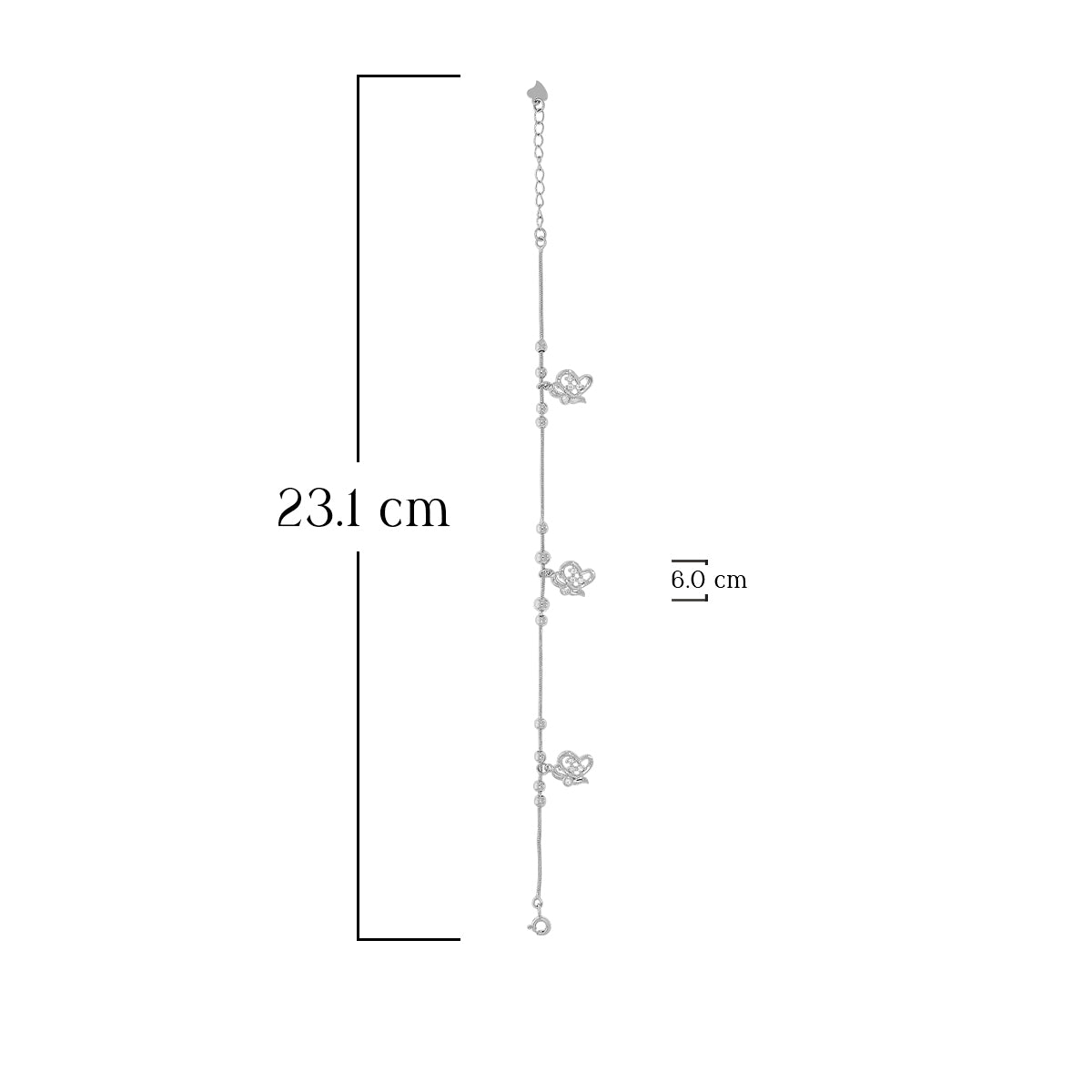 Classic Silver Charm Link Bracelet