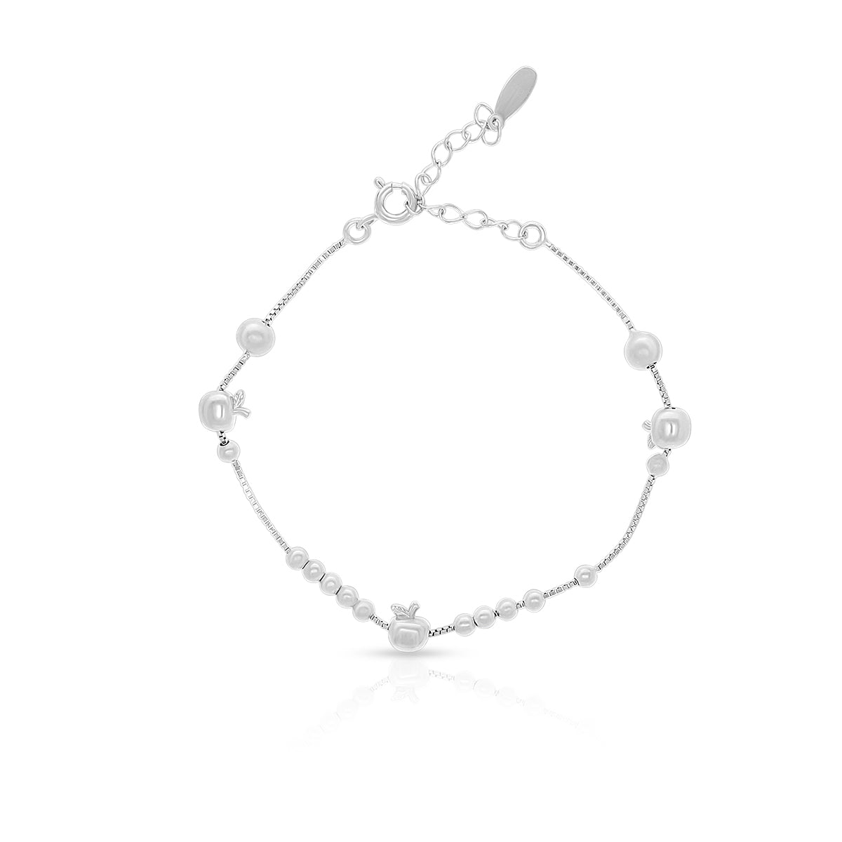 Dainty Silver Bead Bracelet