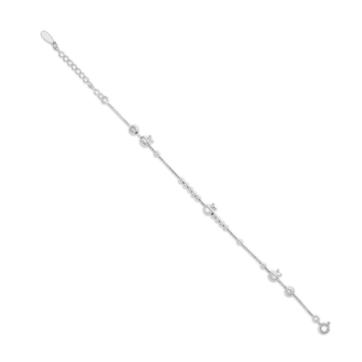 Dainty Silver Bead Bracelet