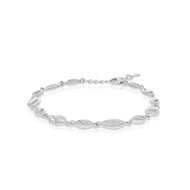 Engraved Link Silver Bracelet
