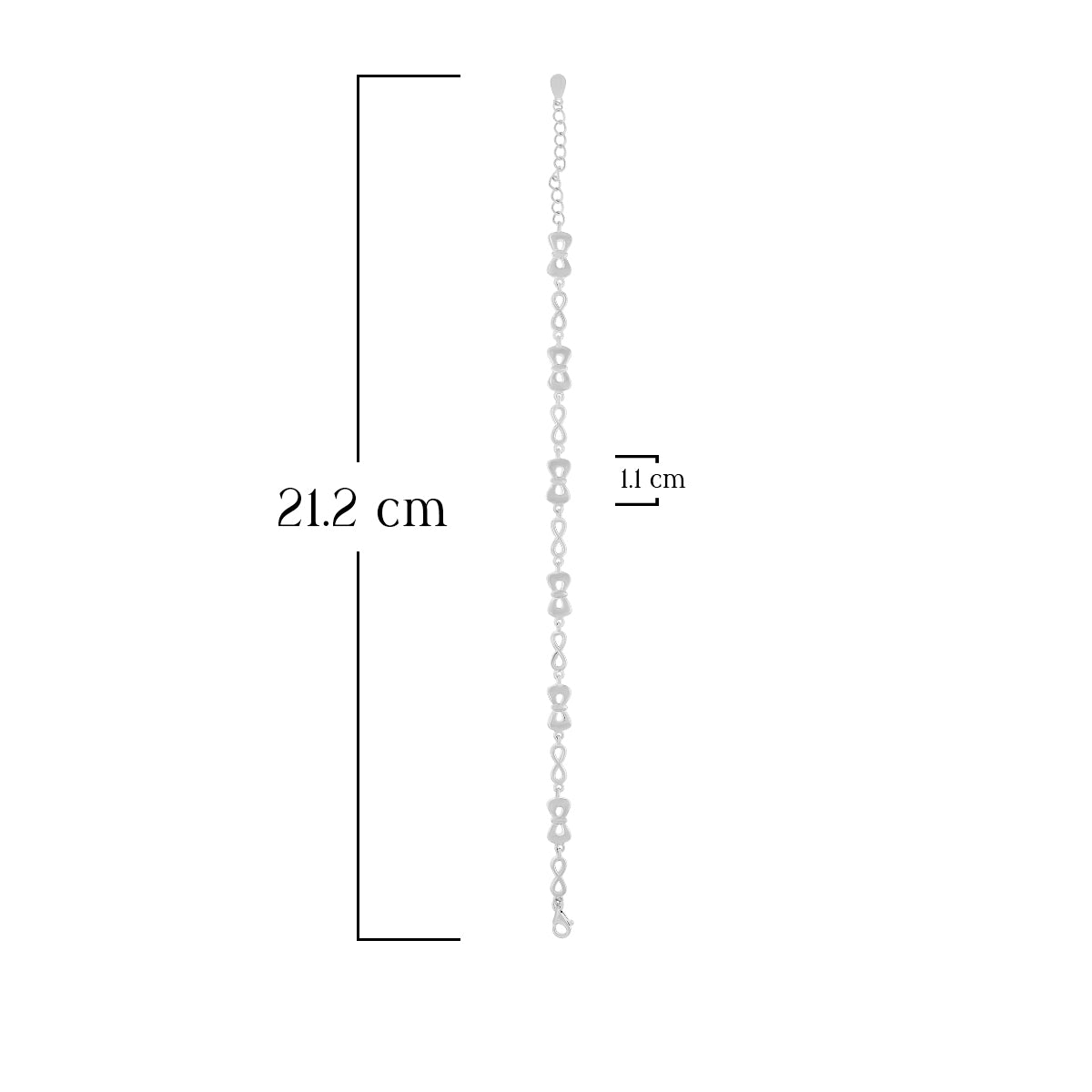 Infinity Design Silver Bracelet