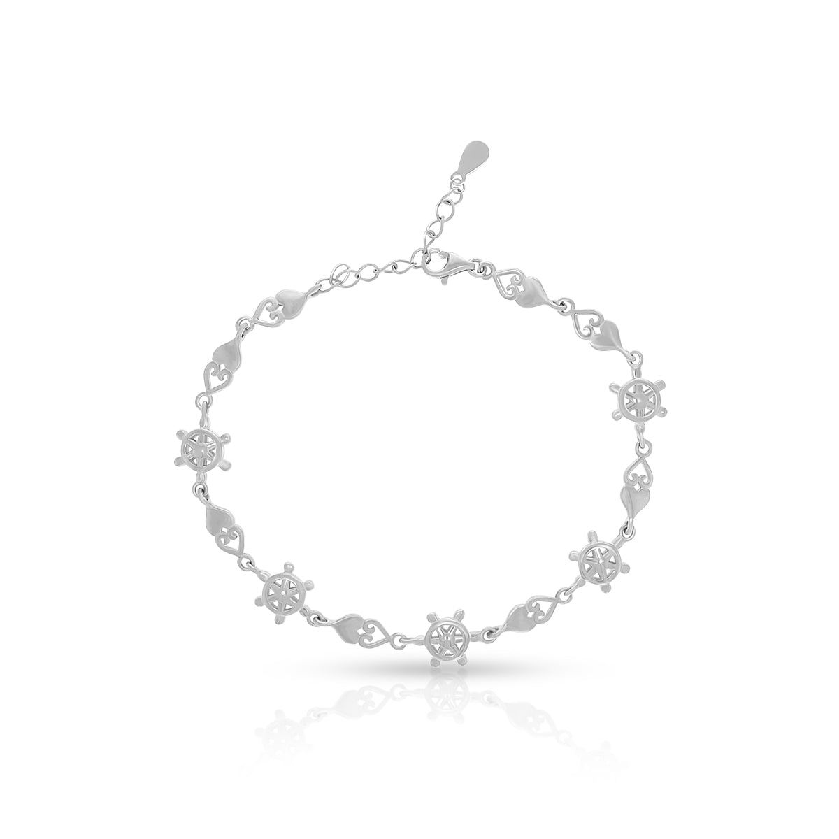 Heart Charm Silver Bracelet