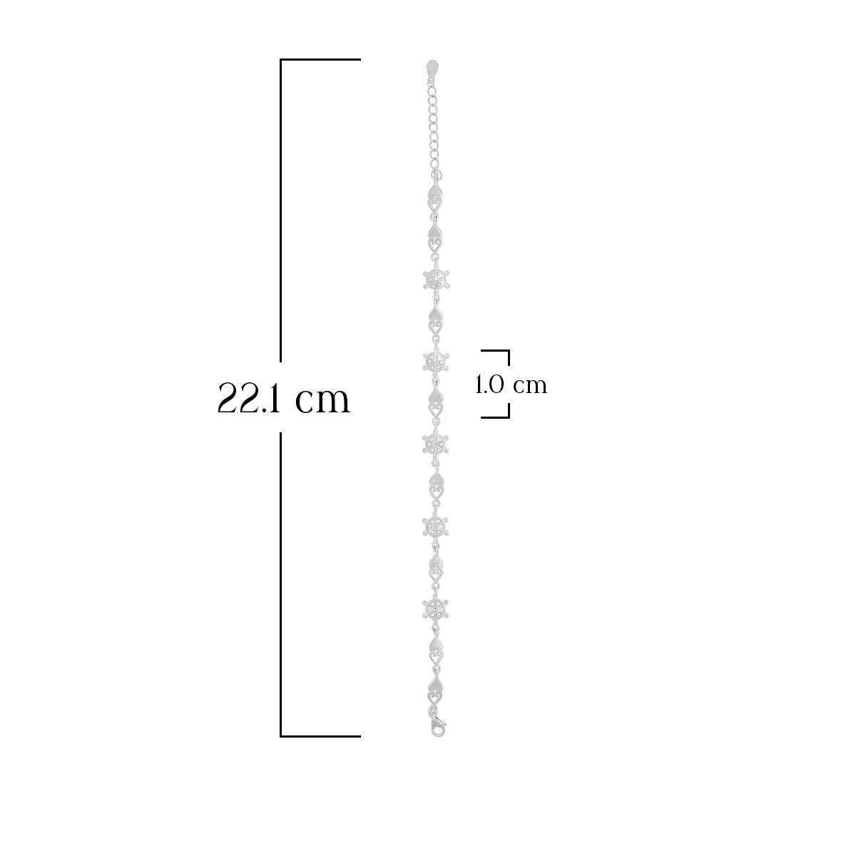 Heart Charm Silver Bracelet