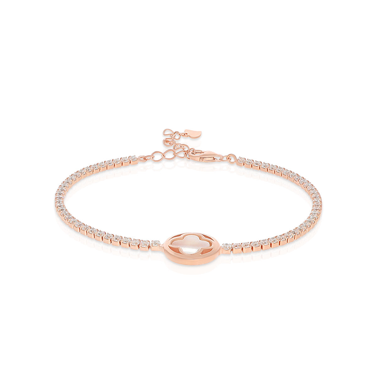 Clover Center Tennis Bracelet