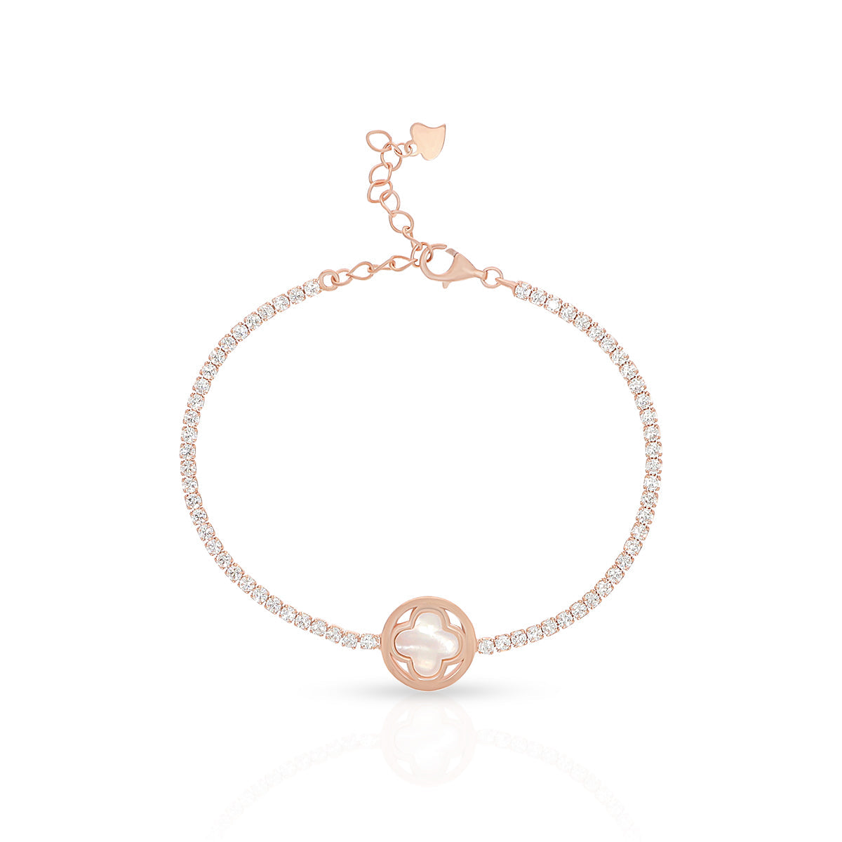 Clover Center Tennis Bracelet