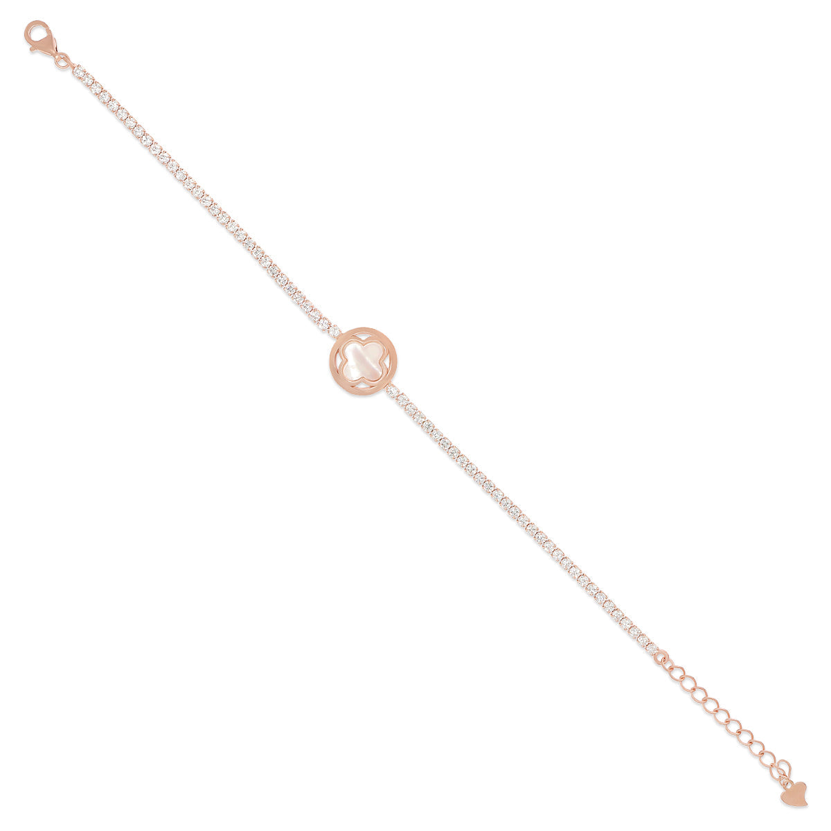 Clover Center Tennis Bracelet