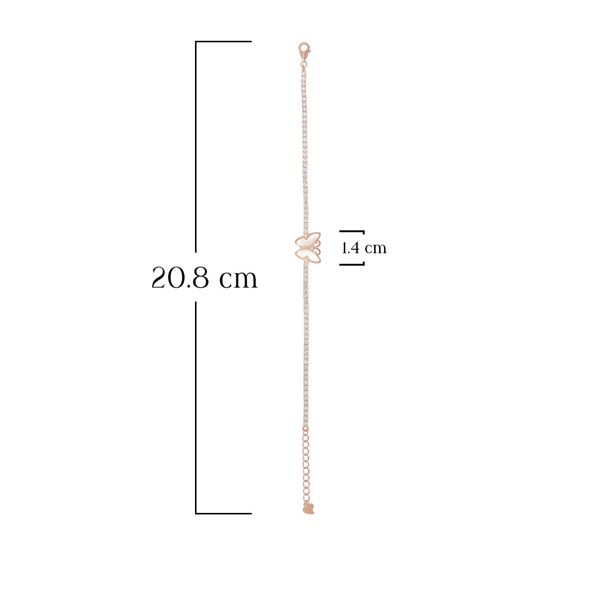 Butterfly Center Tennis Bracelet