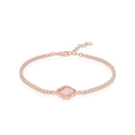 Stylish Pink Clover Bracelet