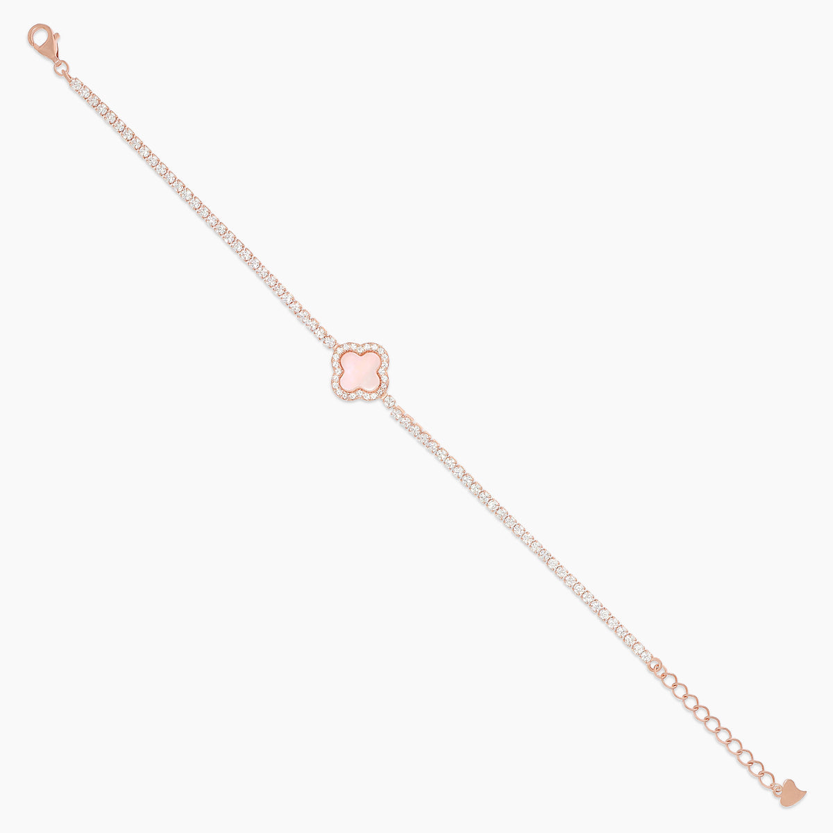 Stylish Pink Clover Bracelet