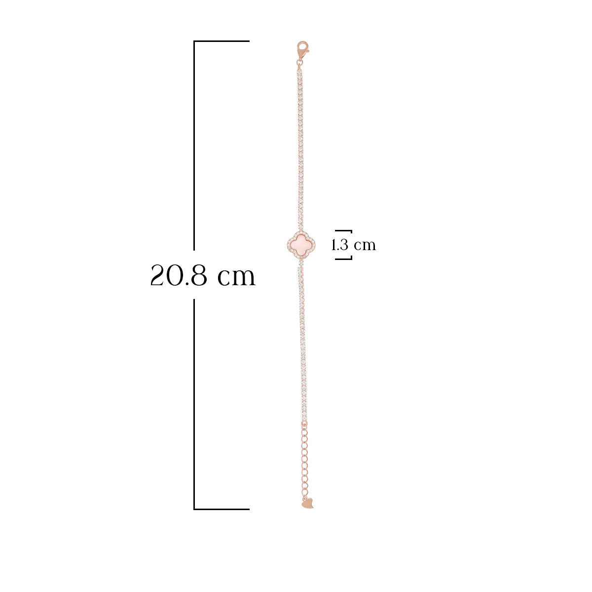 Stylish Pink Clover Bracelet