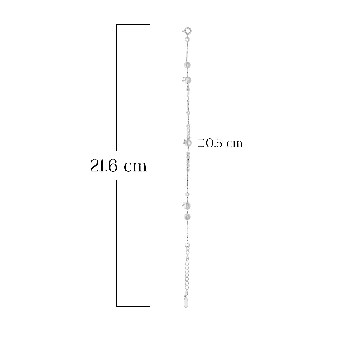 Dainty Silver Bead Bracelet