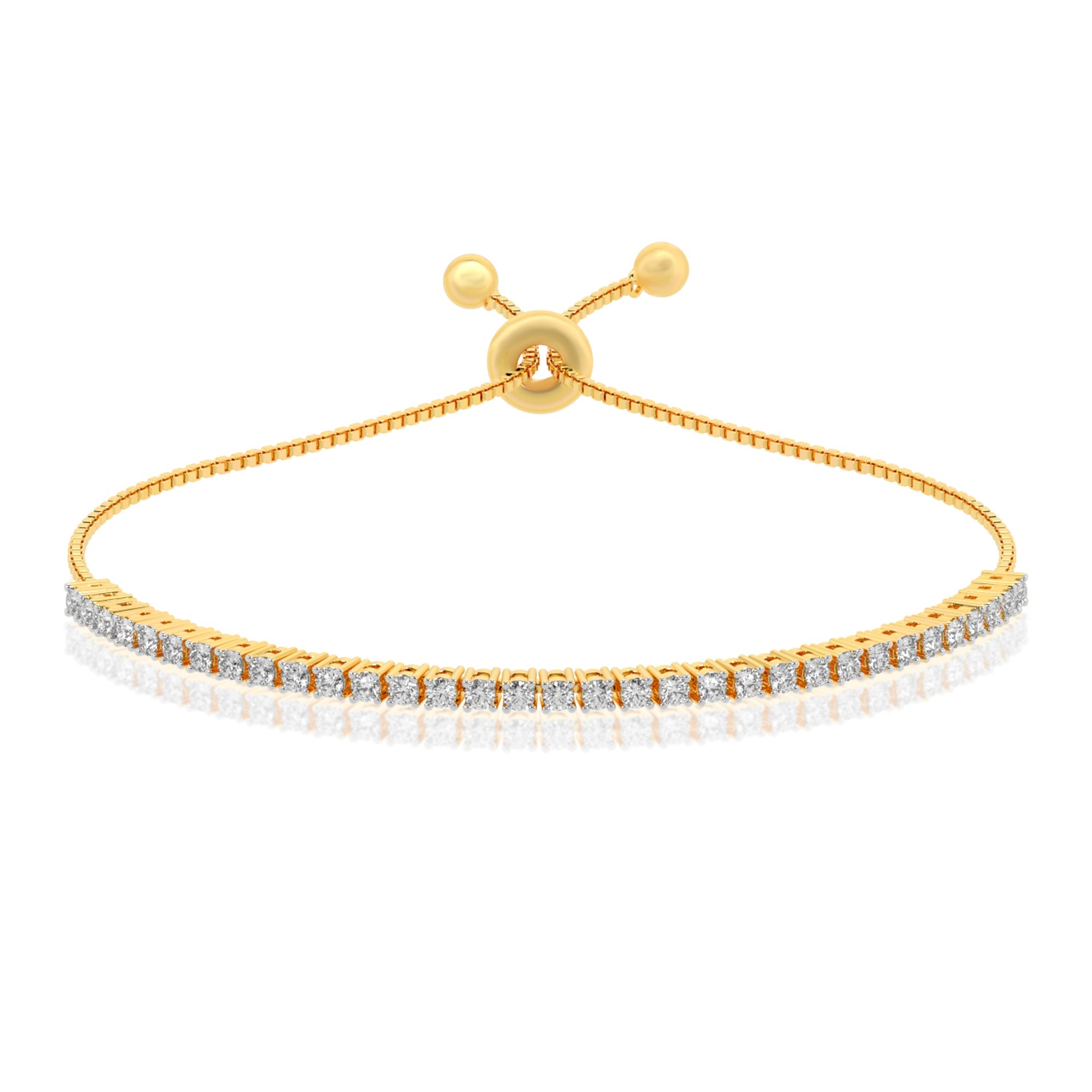 Elegant Adjustable Gold Plated Tennis Bracelet