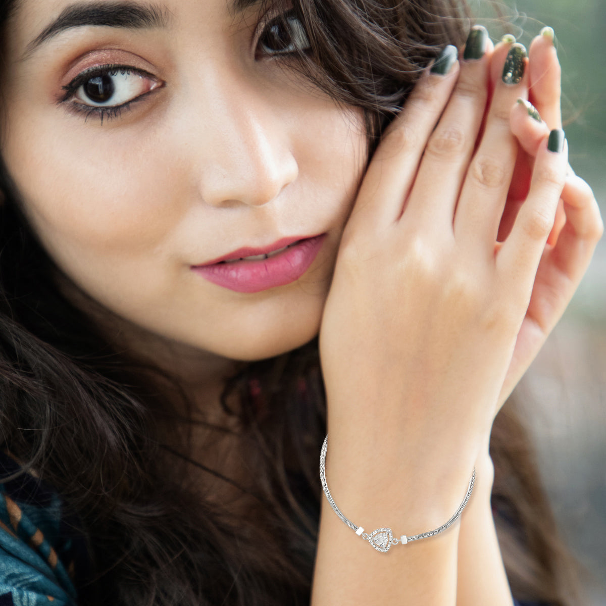 Classic Pear Accent Designer Bracelet
